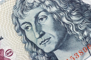 Porträt auf der deutschen 10 Mark Banknote