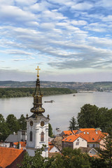 View From Gardos Lookout on River Danube and Saint Nicholas Chur