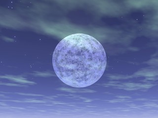 Full moon - 3D render