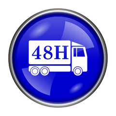 48H delivery truck icon