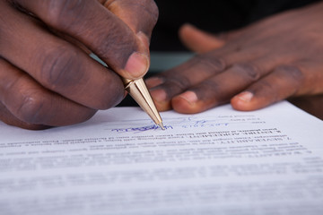 Businessperson Signing Contract