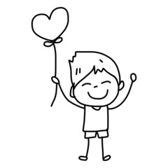 cartoon hand-drawn love