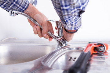 Plumber Fixing Washbasin