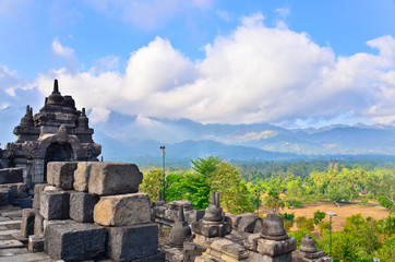 Details in Borobudur unesco heritage site, Java, Indonesia
