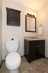 Elegant dark brown tones bathroom