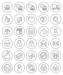 Outline Shopping Icons