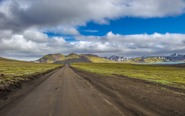 Scenic highland area of Landmannalaugar, Iceland