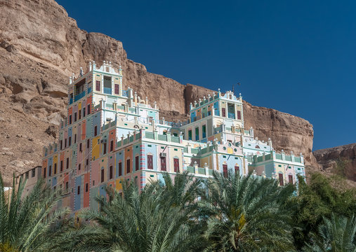 Kataira colorful hotel in Wadi Doan, Hadramaut, Yemen