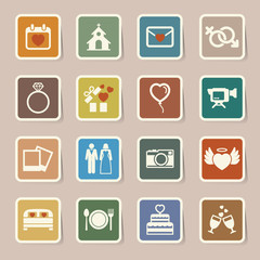 Wedding icons set.