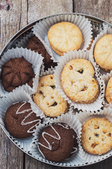 several types of baked sugar cookies