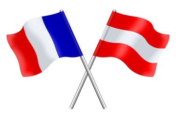 Drapeaux : duo France Autriche