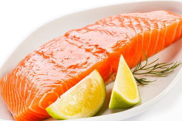Fresh raw salmon fillet