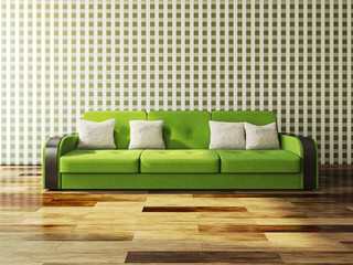 Green sofa