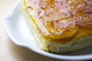 pineapple cake on a plate .