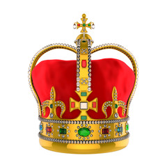 Gold Royal Crown with Jewels