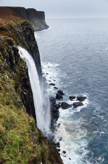 Fototapeta na wymiar Kilt Rock waterfall, Isle of Skye, Scotland, UK