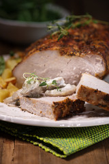 oven baked pork loin with potatoes