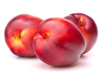 Nectarine fruit isolated on white background cutout