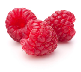 Sweet raspberry isolated on white background cutout