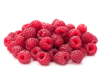 Sweet raspberry isolated on white background cutout