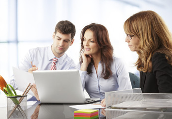 Business people working in group