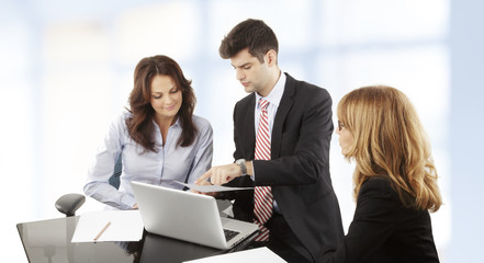 Business people working in group