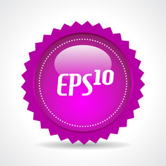 Pink glass vector star