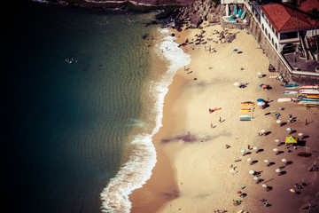 Aerial view of Urca beach, Rio de Janeiro, Brasil.