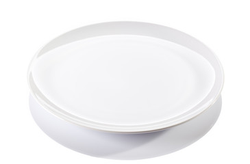 Empty plate on white background