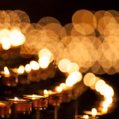 lines of candles