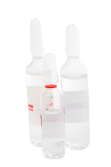 Glass ampoule isolated