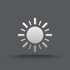 Vector of transparent sun light icon on isolated background