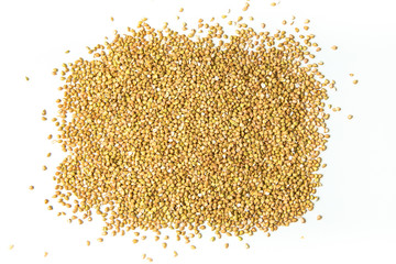 Buckwheat isolated on white background