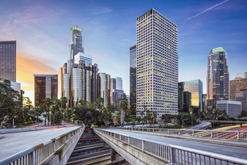 Paysage urbain du centre-ville de Los Angeles, Californie