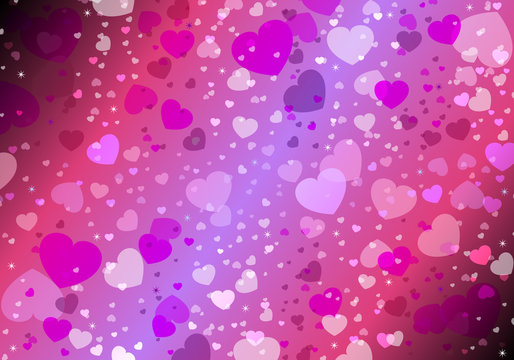 Heart shape vector background for love in valentine day