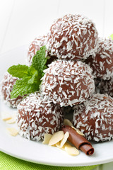 Chocolate coconut balls