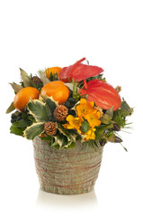 A beautiful, tall flower arrangement