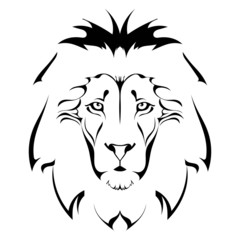 Fototapeta na wymiar Lion head. Tattoo