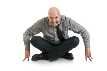 concept of crazy business yoga