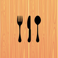 Fork, knife and spoon sign.