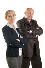 Business people and team. Isolated over white background