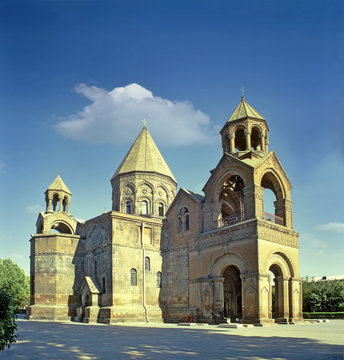 Echmiadzin Cathedral, The cathedral and church of Echmiatsin illustrate the evolution and development of the Armenian central-domed cross-hall type of church, Armenia, UNESCO World Heritage Site