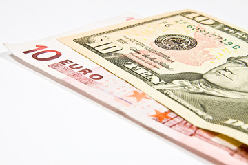 Currencies Euro and Dollar