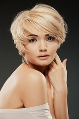 Fototapeta premium Woman portrait with blonde hair