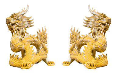 golden dragon statue