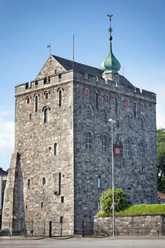 Rosenkrantz Turm an der Festung Bergenhus in Bergen