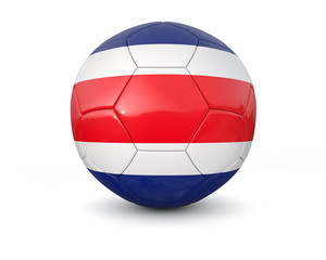 Costa rica soccer ball 3d render