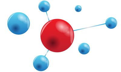 Blue and Red Connected Business Icon