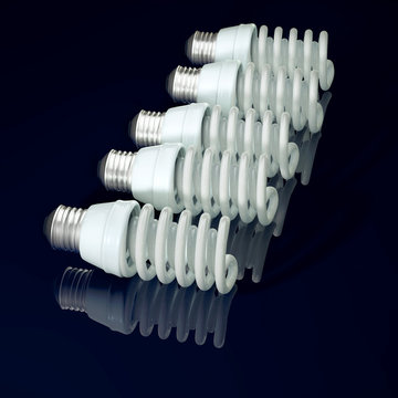 Energiesparlampen - 3d Render