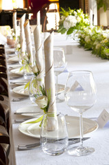 Wedding table setting